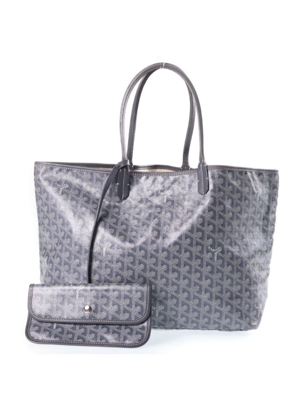 Goyard Saint Louis PM Tote Bag Gray Leather